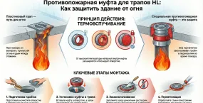 Противопожарная муфта для трапов HL: особенности, выбор и пошаговый монтаж Противопожарная муфта для трапов HL: особенности, выбор и пошаговый монтаж